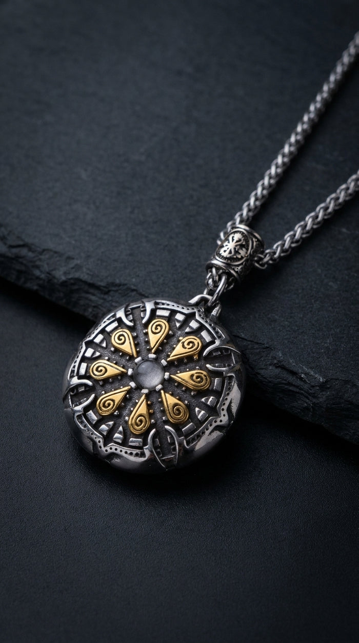 Medallón Gungnir Vegvisir — La Lanza de Odin